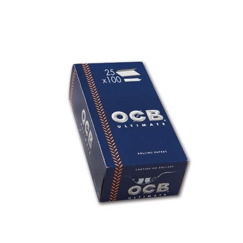DISPLAY 25 Heftchen à 100 Blättchen Zigarettenpapier OCB Ultimate kurz