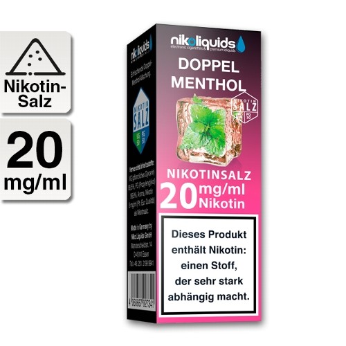 E-Liquid Nikotinsalz NIKOLIQUIDS Doppel Menthol 20 mg/ml