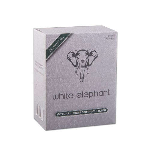 Pfeifenfilter WHITE ELEPHANT 9mm Meerschaum Aktivkohle Superflow Filter Pfeife 