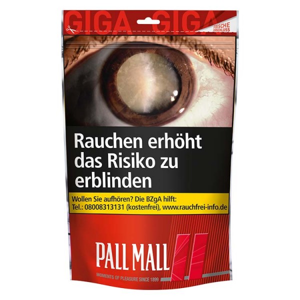 Pall Mall Zigarettentabak Red Volumen Giga-Beutel 125 Gramm