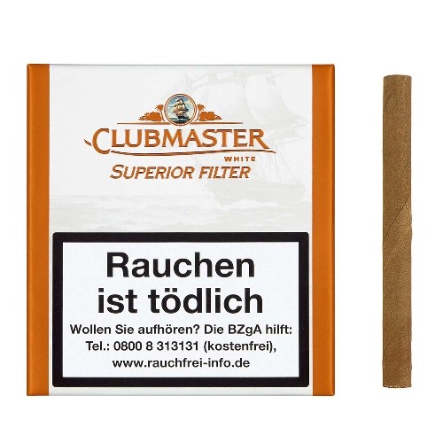 Clubmaster Superior White Filter 20 Zigarillos