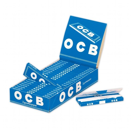 5 Heftchen à 50 Blättchen Zigarettenpapier OCB Blau