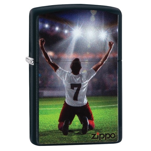 Zippo schwarz matt Winner Soccer Player