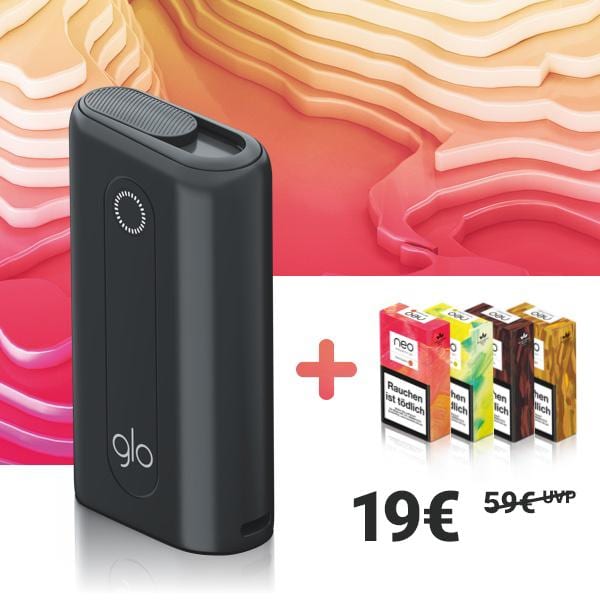 glo™ Tabakerhitzer X2 Black Device Kit bis zu 8 neo oder veo gratis Online  Kaufen, Für nur 19,00 €