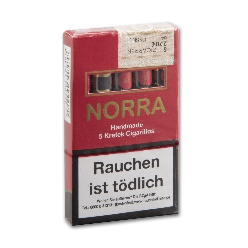 NORRA KRETEK Cigarillos Red (extra Nelken-Flavour) 5 Zigarillos