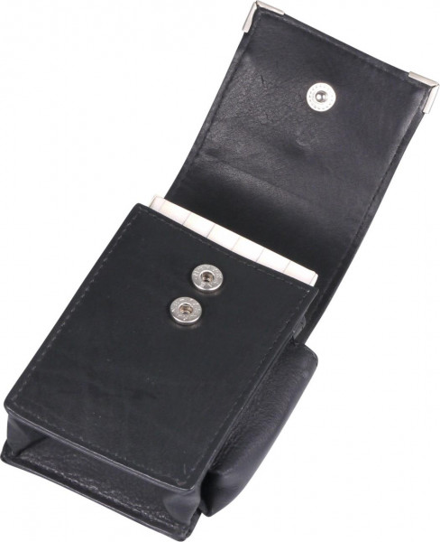 Zigaretten-Packungsetui Leder schwarz 85/100mm