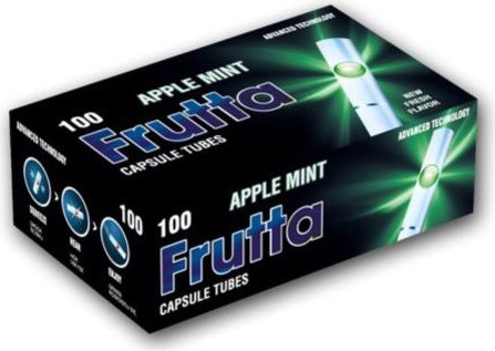 100 Stück Frutta Kapsel Apple/Mint 84 mm Zigarettenhuelsen