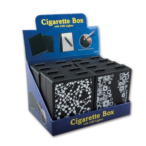 Zigarettenbox Kunststoff ATOMIC 20 Zigaretten/ USB Feuerzeug