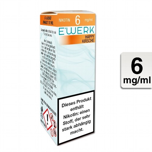 E-Liquid E'WERK Happy 6 mg (Kirsche)