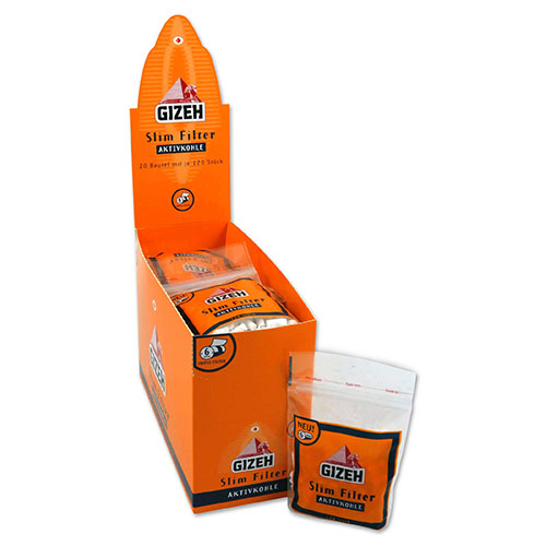 Zigarettenfilter Gizeh Slim 1 Beutel à 120 AKTIVKOHLEFILTER Online Kaufen, Für nur 1,65 €