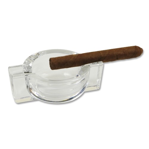 Zigarrenaschenbecher aus Glas in transparent