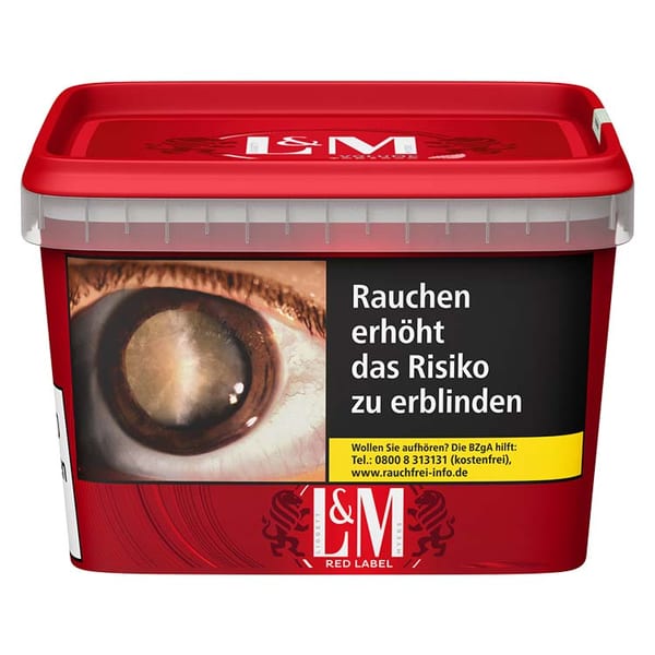 L&M Red Volumen Zigarettentabak Eimer 129 Gramm