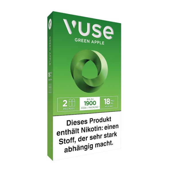 E-Kartusche VUSE Pro Green Apple 18mg 2 Caps