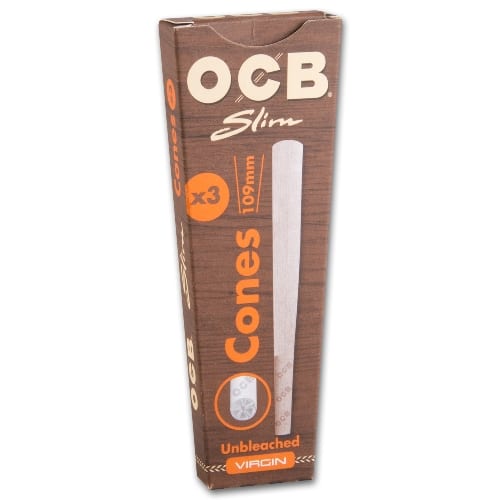 1x3 Cones OCB Unbleached Slim Cones