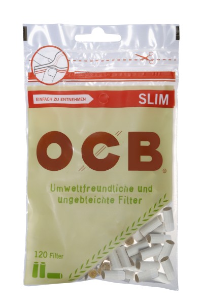 Zigarettenfilter OCB Organic Slim 1 Beutel à 120 Filter