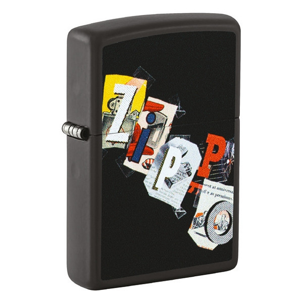 ZIPPO schwarz matt Letters Design Zippo 60007463