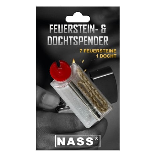 Feuerzeugsteine NASS 7 Stueck + 1 Docht