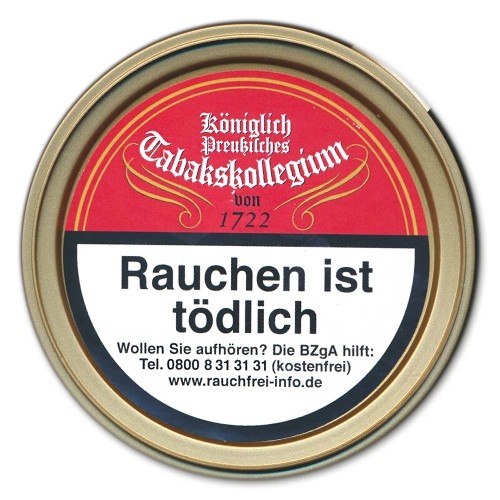 Pfeifentabak Königlich Preußisches Tabakskollegium 1722 rot 100 Gramm