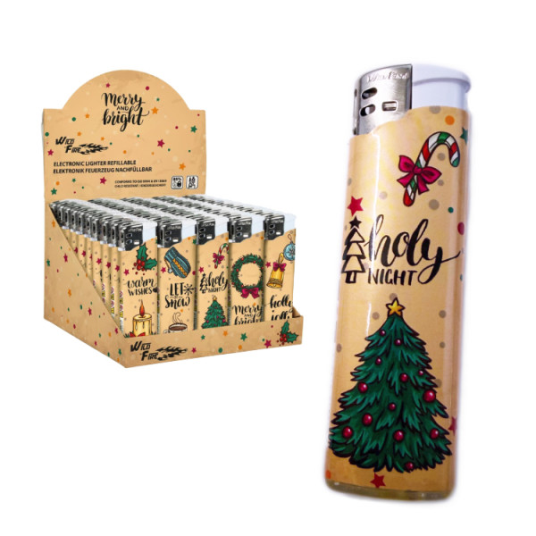 1 Stück WF Weihnachtsfeuerzeug Piezo Mehrweg – verschiedene Motive