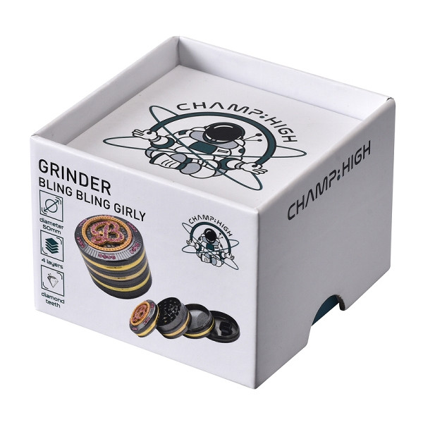 Grinder CHAMP HIGH Bling Bling Girly 4-tlg Ø 50 mm