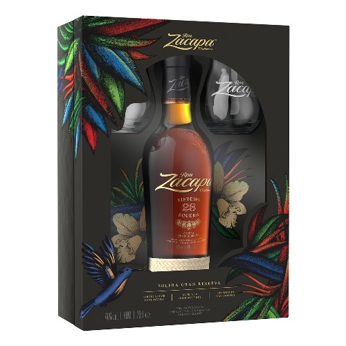 Rum RON ZACAPA 23 Jahre 40% Vol. Geschenkpackung mit 2 Glaesern