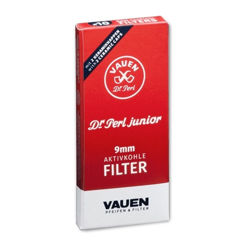 Pfeifenfilter Dr. Perl Junior Aktivkohle 9 mm 1 Schachtel à 10 Filter