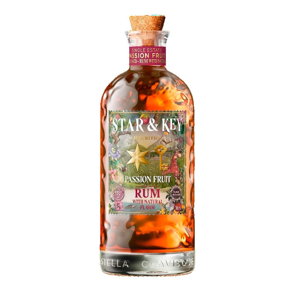 Rum STAR & KEY Mauritius Passion Fruit 40% Vol. Spirituose auf Rumbasi