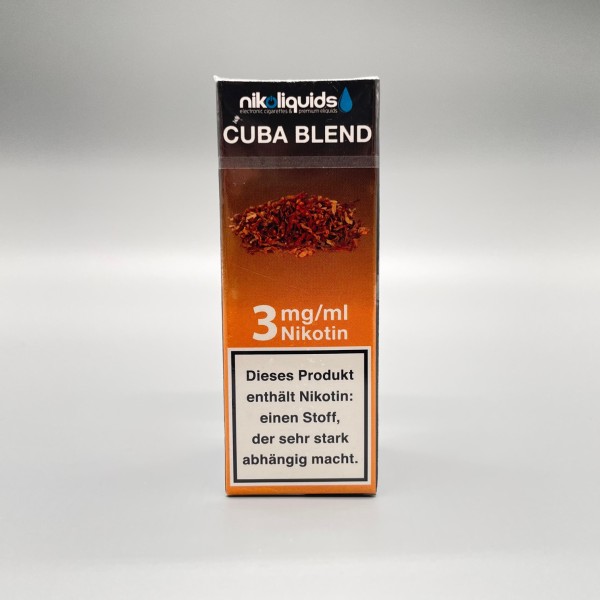 E-Liquid NIKOLIQUIDS Cuba Blend 3 mg