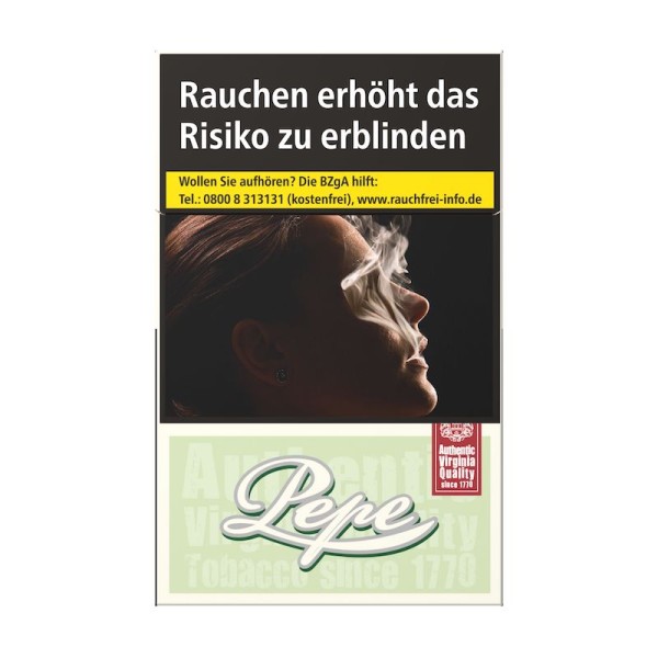 Pepe Zigaretten Bright Green ohne Zusätze (10x20)