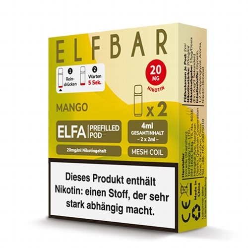 E-Liquidpod ELFBAR Elfa Mango 20mg 2 Pods
