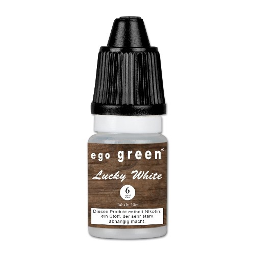 E-Liquid egogreen Lucky White 6 mg/ml Flasche 10 ml