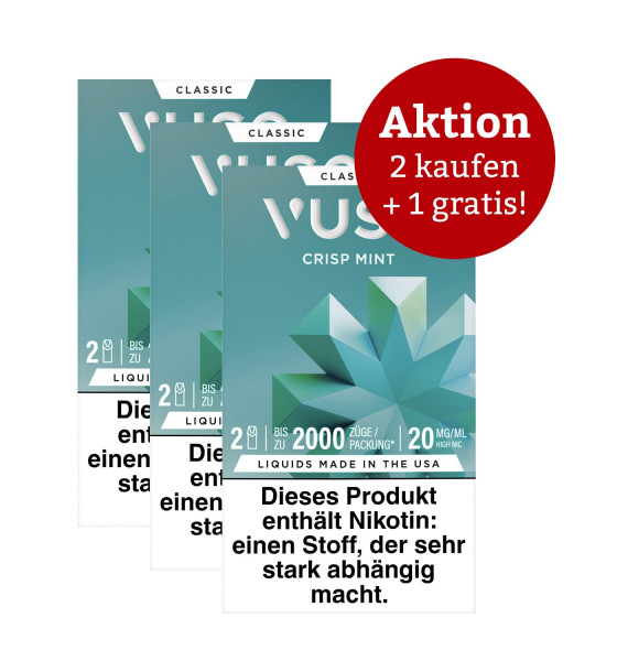 VUSE Pro Pods Crisp Mint 20 mg – Aktion: 2 x kaufen, 3 erhalten