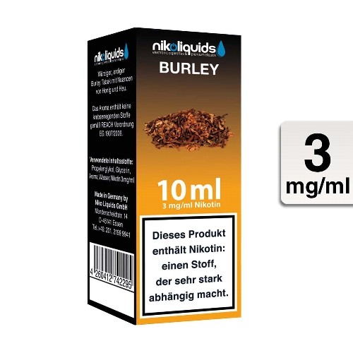 E-Liquid NIKOLIQUIDS Burley 3 mg