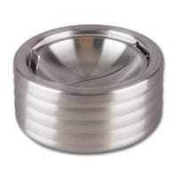 Kippaschenbecher aus Metall gebürstet in silber matt Kippaschenbecher aus Metall gebürstet in silber matt