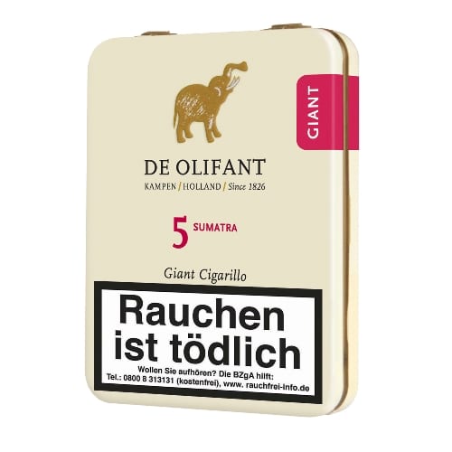 De Olifant Giant Sumatra 5 Zigarillos