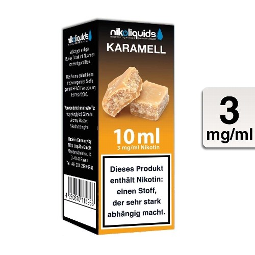 E-Liquid NIKOLIQUIDS Karamell 3 mg