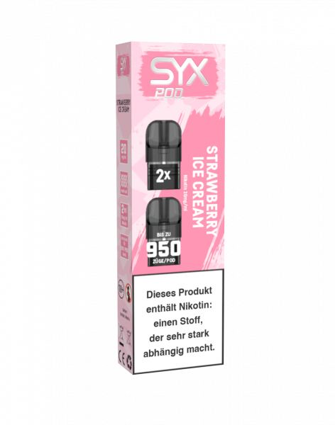 SYX | Strawberry Ice Cream | Liquid Pod | 20mg | 2er Pack
