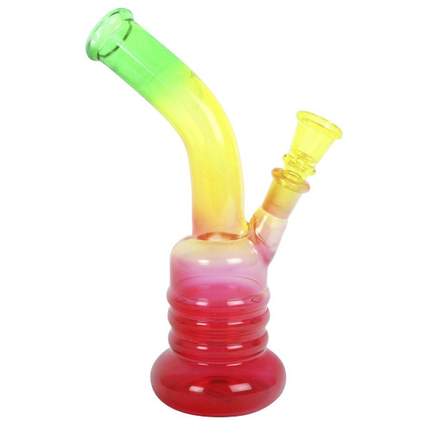 Bong Glas Rainbow gebogen 22 cm hoch