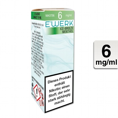 E-Liquid E'WERK Ice Breeze 6 mg (Menthol)