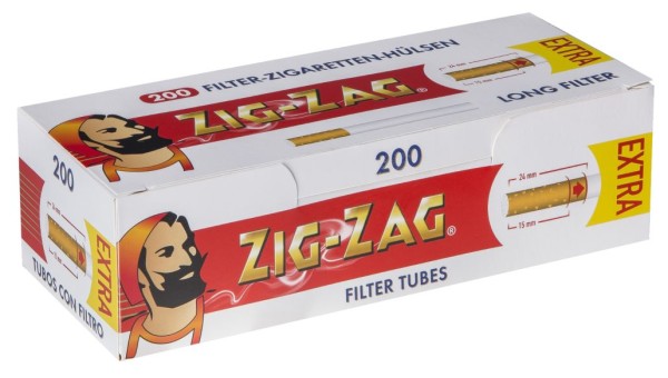 200 Stück EXTRA Zig Zag Zigarettenhülsen