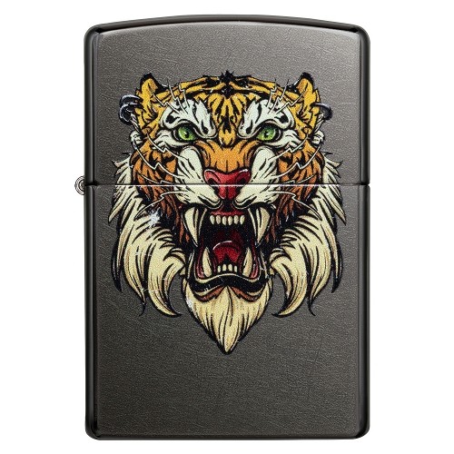 ZIPPO Sturmfeuerzeug gray dusk Tiger Color