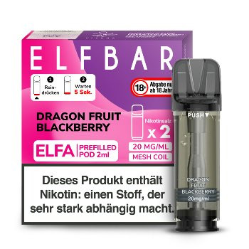 E-Liquidpod ELFBAR Elfa DRAGON FRUIT BLACKBERRY 20 mg 2 Pods