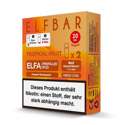 E-Liquidpod ELFBAR Elfa Tropical Fruit 20 mg 2 Pods