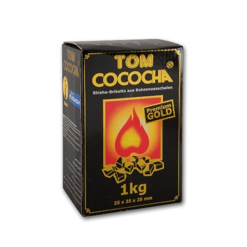 Shisha Kohle Tom Cococha Premium Gold 1 kg Naturkohle