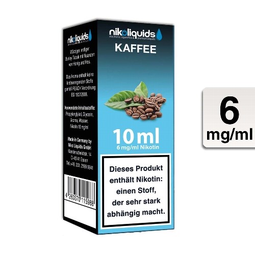 E-Liquid Nikoliquids Kaffee 6 mg/ml Flasche 10 ml