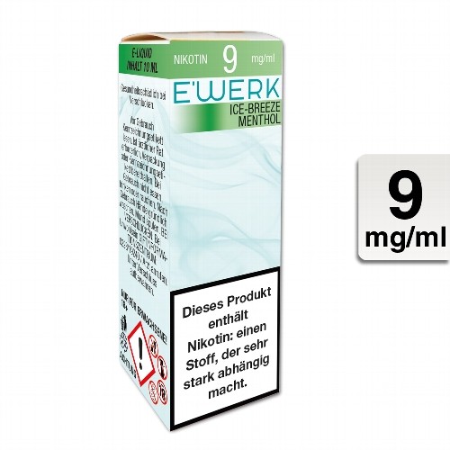 E-Liquid E'WERK Ice Breeze 9 mg (Menthol)
