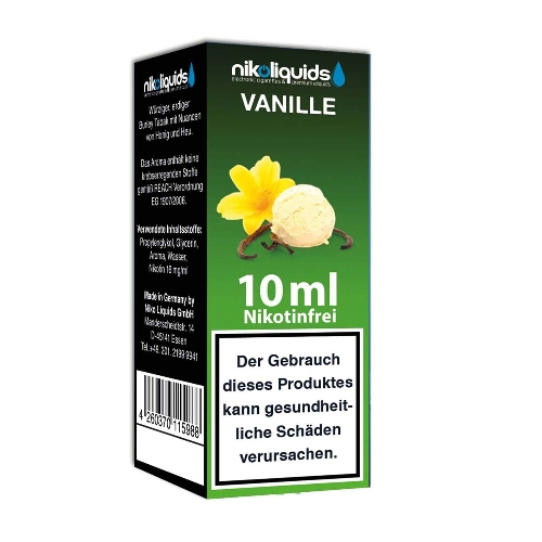 E-Liquid Nikoliquids Vanille ohne Nikotin
