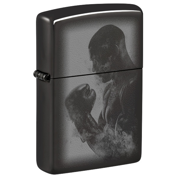 ZIPPO schwarz poliert Boxer Design 60007519