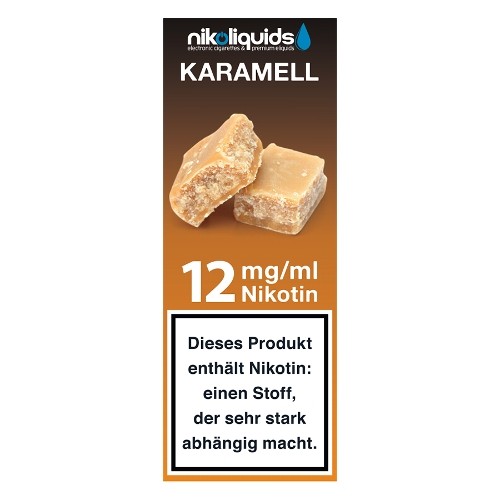 E-Liquid NIKOLIQUIDS Karamell 12 mg