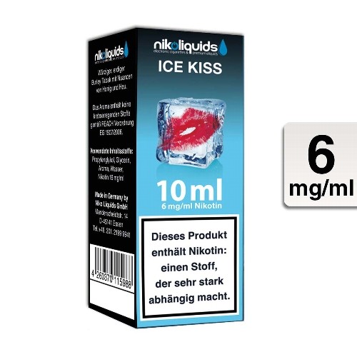 E-Liquid Nikoliquids Ice Kiss 6 mg/ml Flasche 10 ml